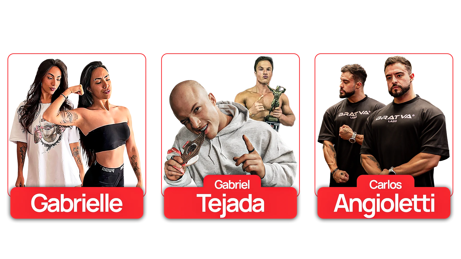 Gabrielle, Gabriel Tejada e Carlos Angioletti
