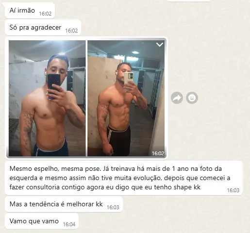 Registro de evolução compartilhado por aluno 6