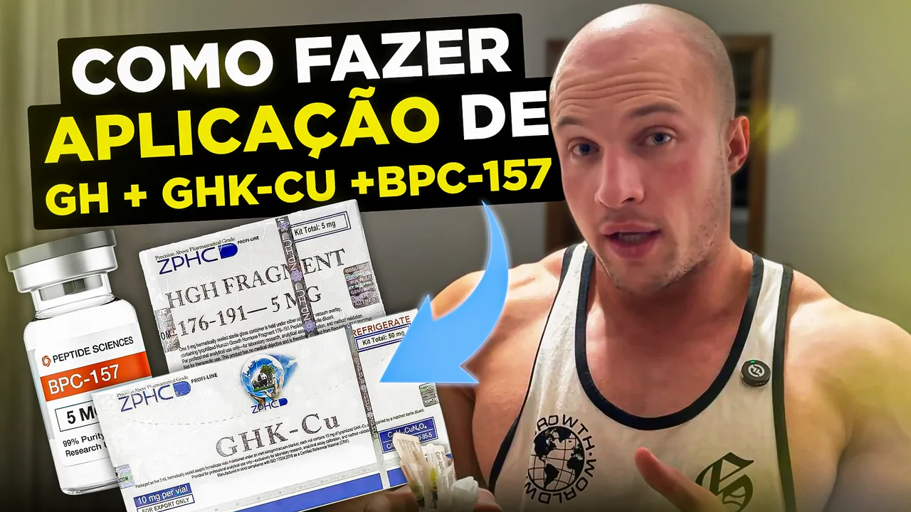 Capa de Como eu aplico GH + GHK-Cu e BPC157