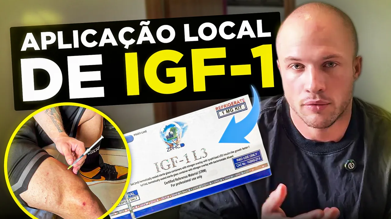 Capa de Aplicação local de IGF-1 LR3 no vasto medial