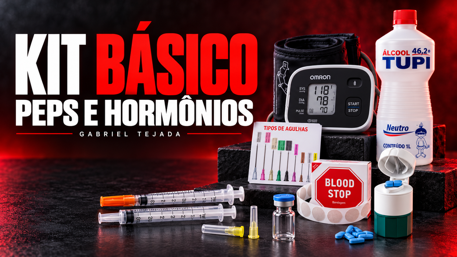 KIT BÁSICO PARA QUEM USA PEPS E HORMÔNIOS – Itens básicos que eu utilizo (feat. Gabriel Tejada)